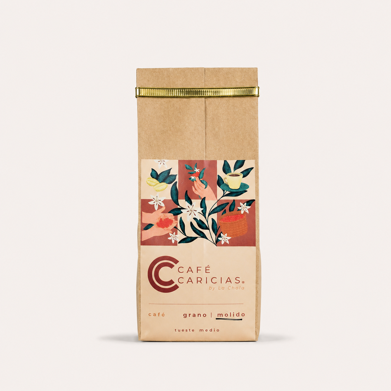 Caricias: High-Altitude Eco-Certified Costa Rican Coffee/100% Arábica